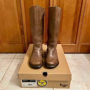 Dr. Martens Tan Leather Tall Boots